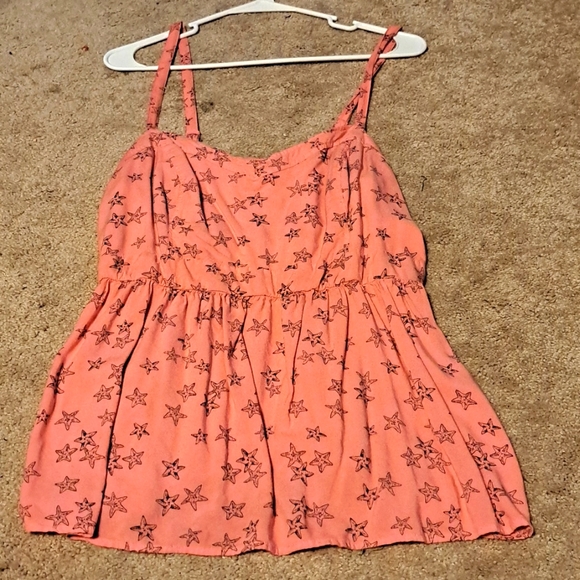 Torrid SEXY peach top with starfish Size 2 plus size BEACH stretchy - Picture 1 of 2